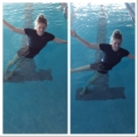 Water Buoyancy balance and core strengthening exercise