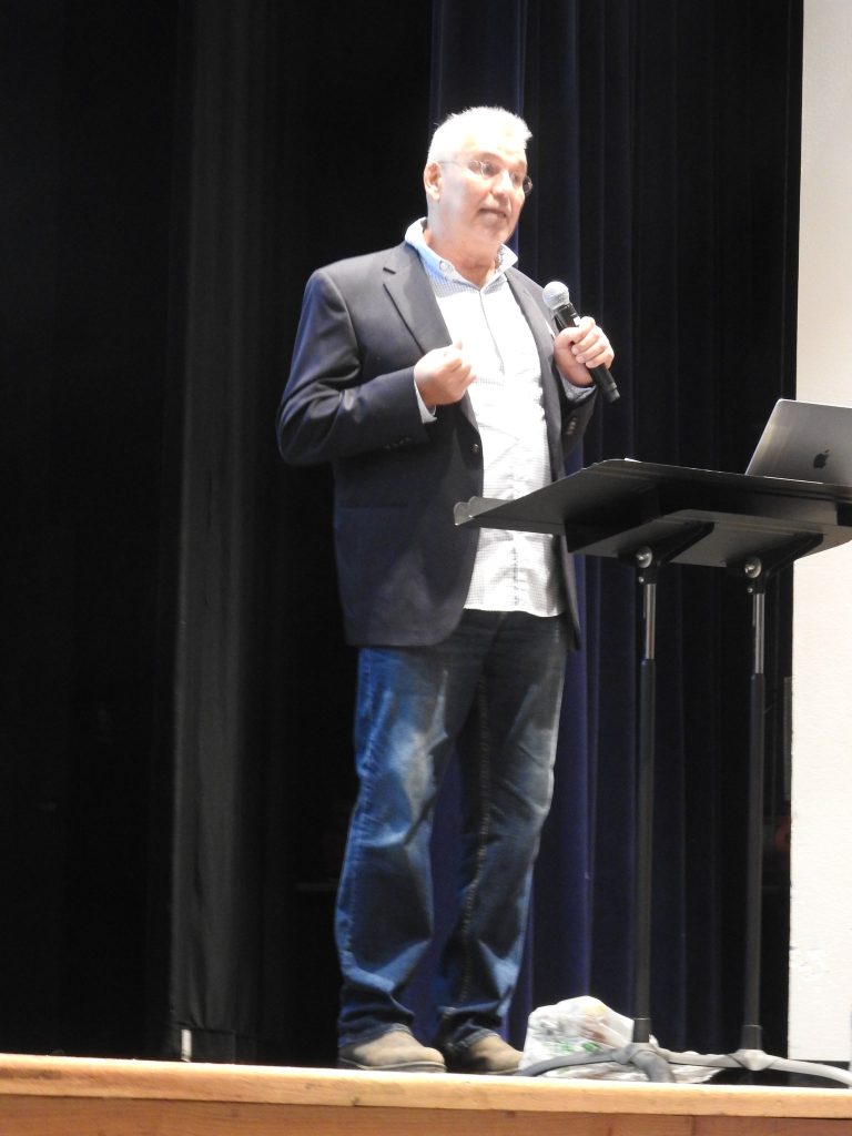 Paradigm CEO Donald Sanchez at Los Lunas High School 4 Donald Sanchez speaking to HOSA and DECA students at Los Lunas High School